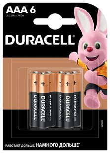 Батарейка Duracell LR03 MN2400 1х6 шт.