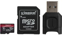 Карта памяти Kingston microSDXC 64GB Canvas React+ (MLPMR2/64GB) + Reader
