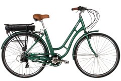 Электровелосипед 28" Dorozhnik CORAL рама- 350Вт 36В редуктор. дисплей, САП, 12.5Ач с крепл. к багажн., 2022 (темно-зеленый)