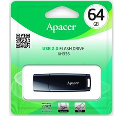 Флеш-память USB Apacer AH336 64GB Black (AP64GAH336B-1)