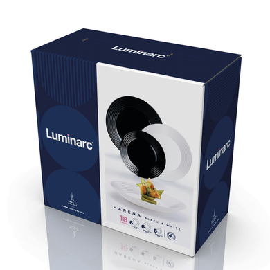 Сервиз Luminarc HARENA BLACK&WHITE /18 пр. (N1518)