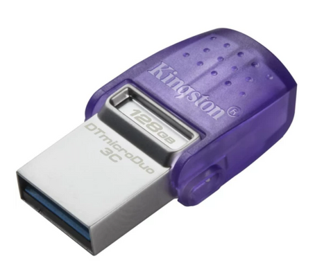 Флеш-пам'ять USB Kingston DT microDuo 3C 128GB USB-A+USB-C (DTDUO3CG3/128GB)