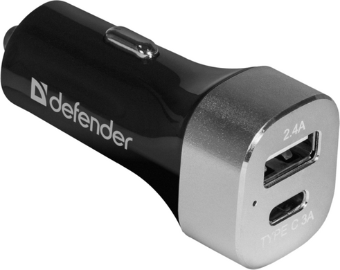 Автомобильное зарядное устройство Defender UCG-01 авто, 1 порт USB + TypeC, 5V/5.4A (83569)