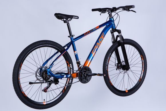 Велосипед AL 27.5" SPACE MERCURY DD FR рама-17" сине-оранжевый 2026