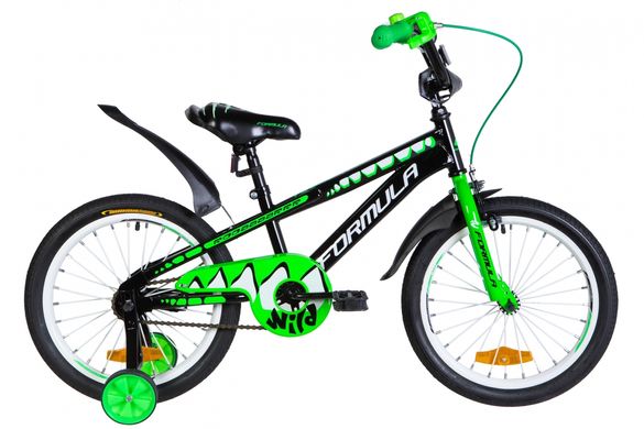 Велосипед 18" Formula WILD 2021 (черно-зеленый с белым)