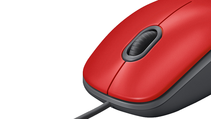 Мышь LogITech M110 Silent USB Red/Black