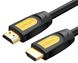 Кабель Ugreen HD101 HDMI Round Cable 1.5m (Жовтий/Чорний) фото 1
