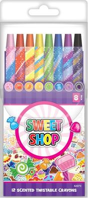 Набір ароматних воскових олівців, що викручуються, Sweet Shop 8 кольорів