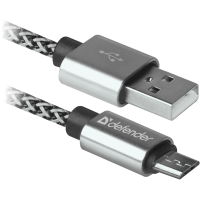 Кабель Defender USB08-03T PRO USB2.0, AM-MicroBM White, 1m (87815)