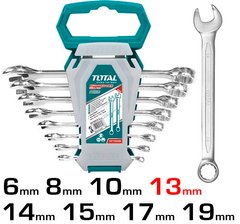 Набір Total Total THT102286-I ключів комбінованих 8шт, 6-19 мм.