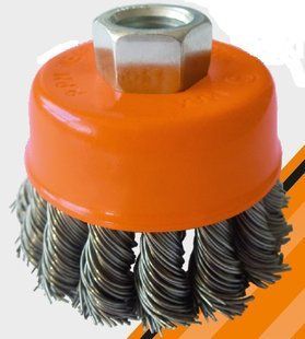 Щетка торцевая из плетеного проволоки 100мм, М14 X-Treme XT107200/7124609