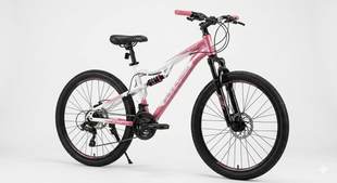 Велосипед ST 27.5" SPACE AURORA DD FR рама-15" бело-розовый 2026