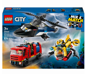Конструктор LEGO City Ремикс вертолетов, пожарных машин и подводных лодок (60462)