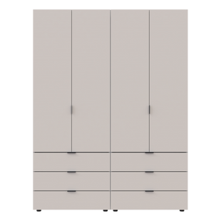 Комплект шаф для одягу Doros Гелар (2 шт.) 155х49,5х203,4 см Кашемір (DRS-011238)
