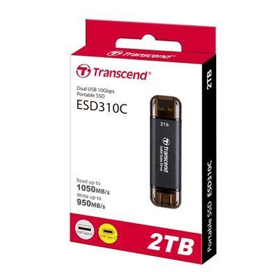 Внешний SSD накопитель TRANSCEND ESD310C 2TB Black (TS2TESD310C)