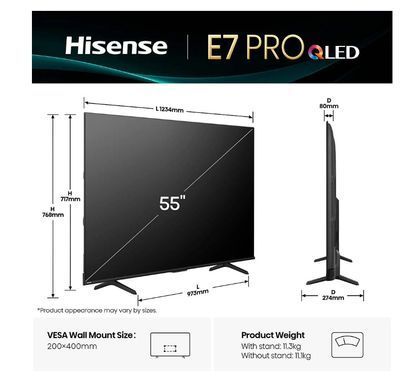 Телевізор HISENSE 55E7Q PRO