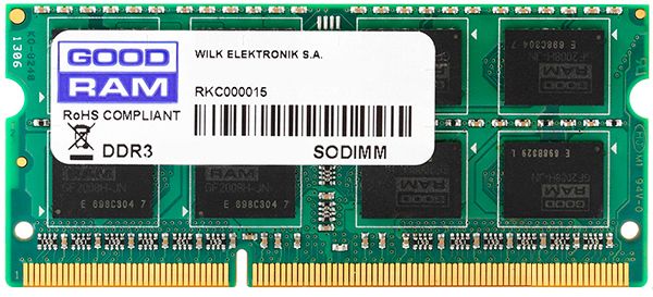 ОЗУ Goodram SODIMM DDR3-1600 8192MB PC3-12800 (GR1600S364L11/8G)