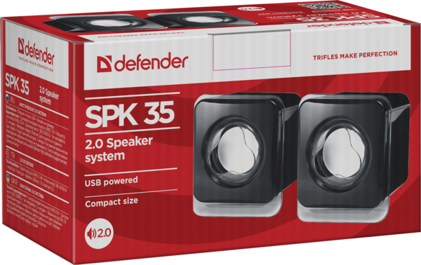 Комп.акустика Defender (65635)#1 2.0 SPK 35 5W USB черный