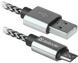 Кабель Defender USB08-03T PRO USB2.0, AM-MicroBM White, 1m (87815) фото 1