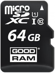 Картка пам'ятi Goodram IRDM microSDXC 64GB UHS I U3 A2 + ad