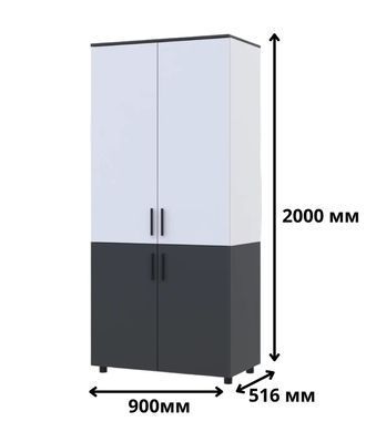 Шафа для одягу Doros Торн Кремона Канноло 2 ДСП (полиці) 90х51.6х200 (DRS-012014)