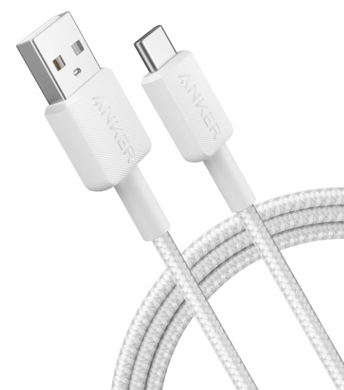 Кабель Anker 322 USB-A to USB-C - 1.8m Nylon White