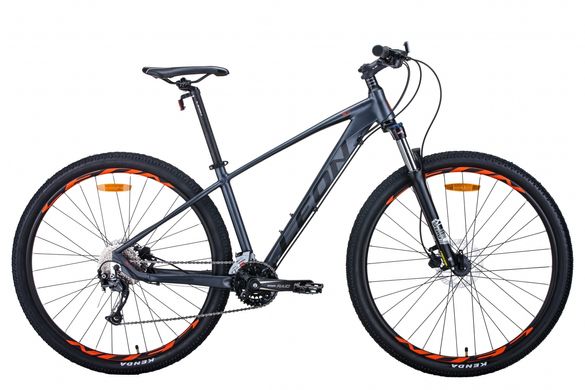 Велосипед 29" Leon TN-70 2021 (графитовый с черным и оранжевым (м))