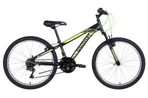 Велосипед 24" Discovery RIDER 2021 (черно-салатный (м))