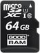 Карта памяти Goodram IRDM microSDXC 64GB UHS I U3 A2 + ad фото 1
