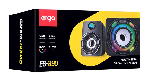 Мультимедийная акустика Ergo ES-290 USB 2.1 Black