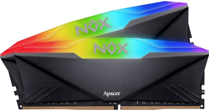 ОЗУ ApAcer DDR4-3200 16384MB PC4-25600 (Kit of 2x8192) NOX RGB (AH4U16G32C08YNBAA-2)