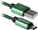Кабель Defender (87816)USB09-03T PRO USB(AM)-C Type, 1m зелений фото 1