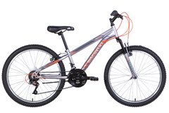 Велосипед 24" Discovery RIDER 2021 (сріблясто-помаранчевий (м))