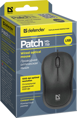Мышь Defender Patch MS-759 USB Black (52759)