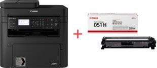 МФУ Canon I-SENSYS MF264dw (2925C016) + Картридж Canon 051 Black (2170C001)