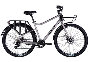 Велосипед AL 27.5" Dorozhnik UTILITY DD CS рама-18,5" сірий 2025