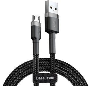 Кабель Baseus Cafule USB Micro 1м черно-серый