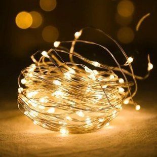Електрогірлянда світлодіодна мікро-LED на батарейках, кольорова, 50 LED, 5М, 3хАА