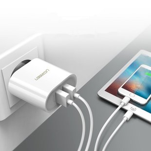 Сетевое зарядное устройство Ugreen CD104 2xUSB 3.4A Charger (White)