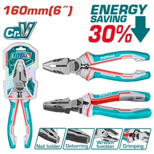 Плоскогубцы TOTAL THT210606S L=160мм