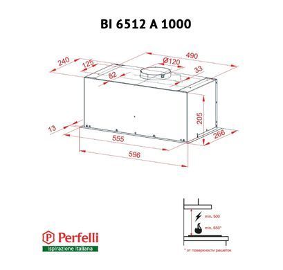 Витяжка Perfelli BI 6512 A 1000 I LED
