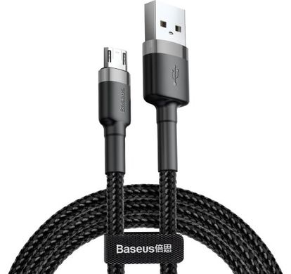 Кабель Baseus Cafule USB Micro 1м чорно-сірий