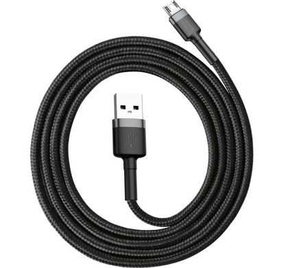 Кабель Baseus Cafule USB Micro 1м чорно-сірий