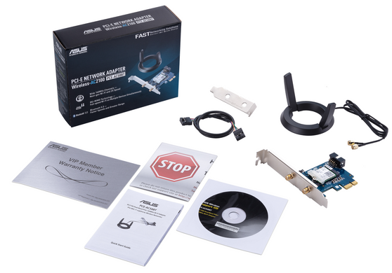 Бездротовий мережевий адаптер Asus PCE-AC58BT Wireless AC2100 & Bluetooth PCIe Adapter