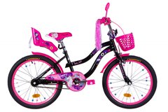 Велосипед 20" Formula FLOWER PREMIUM 2021 (черный с розовым)