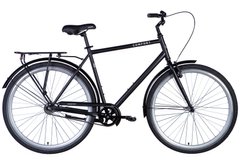 Велосипед 28" Dorozhnik COMFORT MALE чорний (матовий) з багажником задн St з крылом St 2024