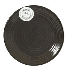 Тарілка десертна Cesiro Spiral графіт, 20 см