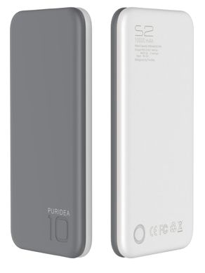 Портативний зарядний пристрій Puridea S2 10000mAh Li-Pol Rubber Grey & White