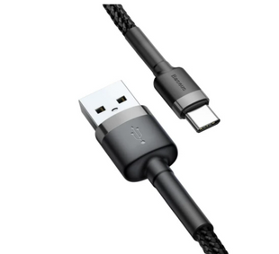 Кабель Baseus Cafule USB Type-C 1м черно-серый
