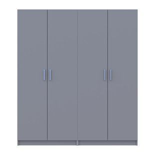 Шафа для одягу Doros Промо Сірий 2+2 ДСП 180х48х204 DRS-011630 (80737766)